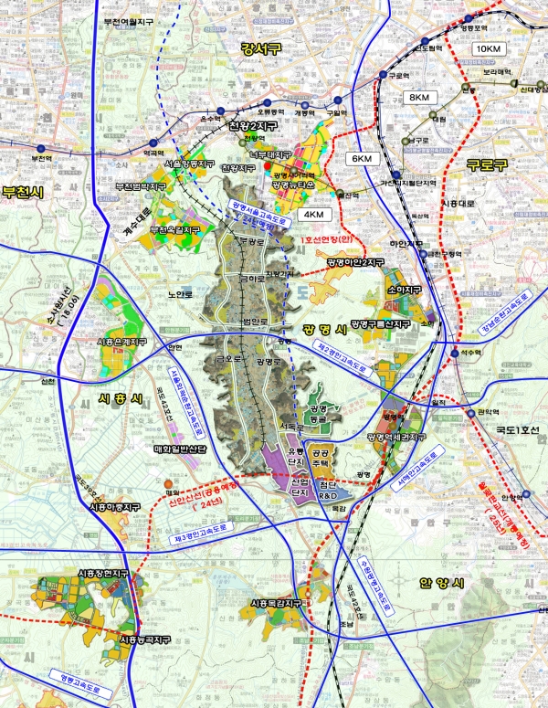 시흥시 과림동, 무지내동, 금이동 및 광명시 광명동, 옥길동, 노온사동, 가학동 일원 1,271만㎡(384만 평)가 수도권 3기 신도시로 선정됐다. (사진=시흥)