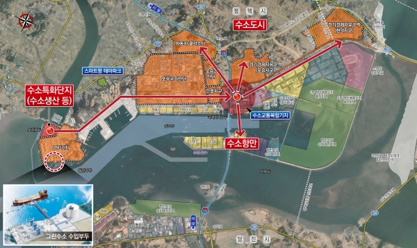 평택시는 28일 언론브리핑을 통해 「평택항 탄소중립 수소복합지구 조성 선포」에 따른 추진경과와 향후 추진계획에 대해 밝혔다.(사진=평택시)