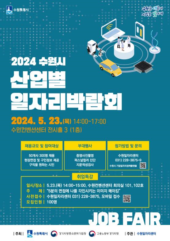 2024 수원시 산업별 일자리박람회 홍보물.(사진=수원특례시)