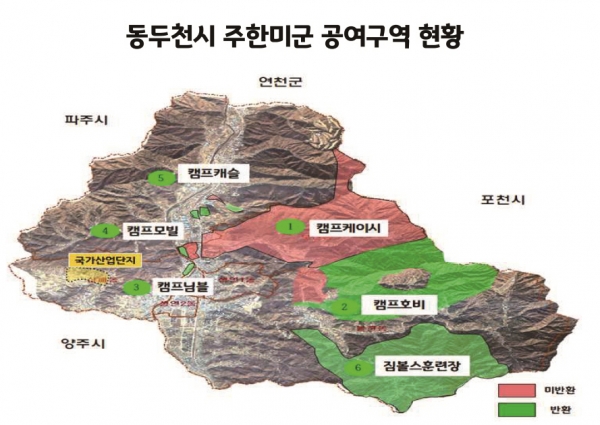 △동두천시 주한미군 공여구역 현황